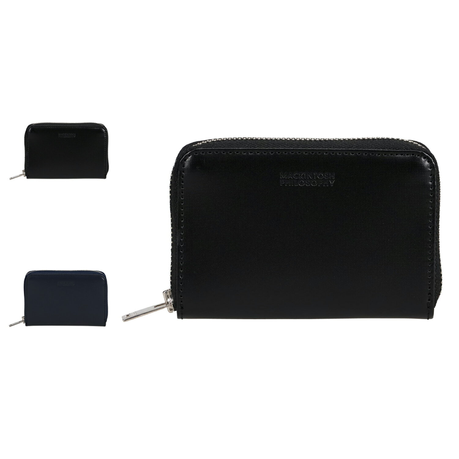 MACKINTOSH PHILOSOPHY マッキントッシュ フィロソフィー 財布 ミニ財布 メンズ 本革 ラウンドファスナー ブラック ネイビー 黒 MAPW-00631