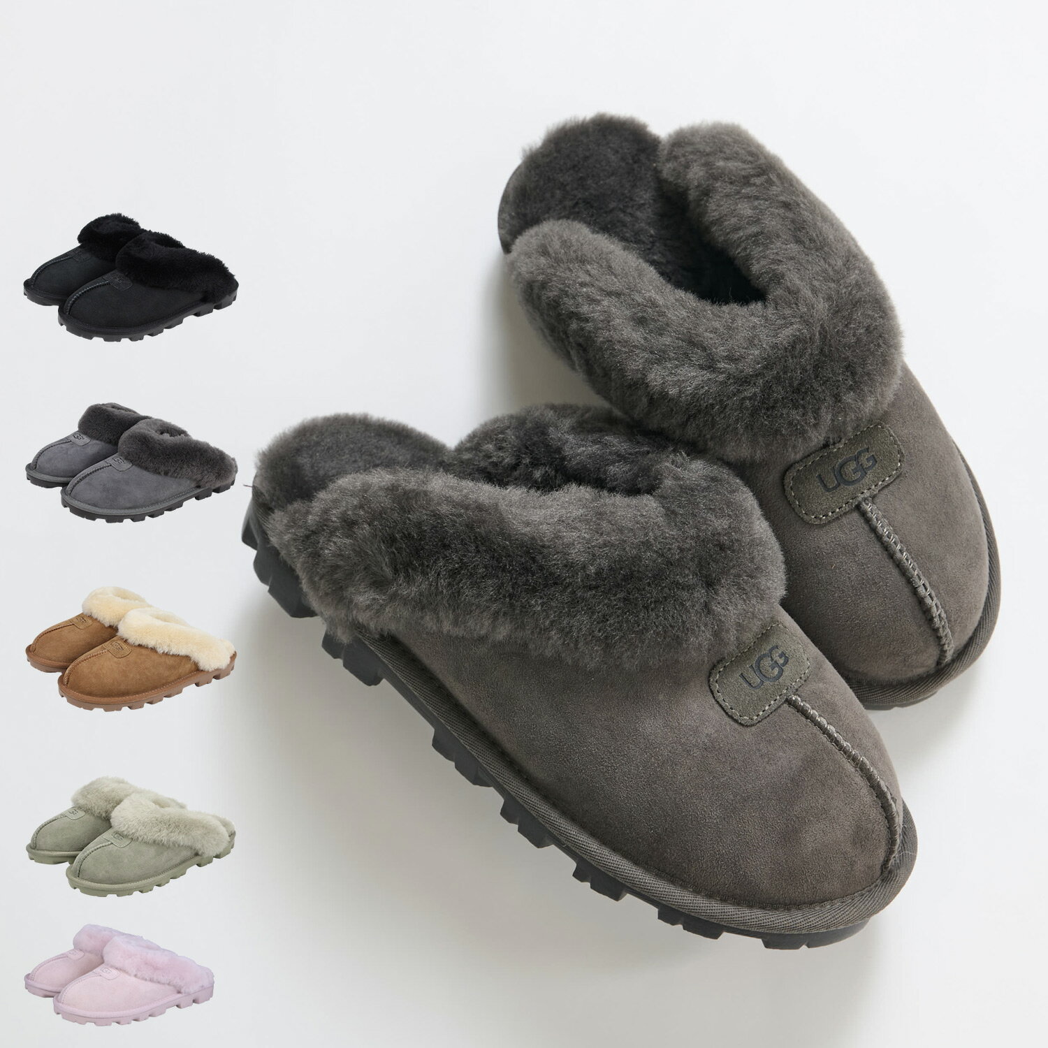 UGG WOMENS COQUETTE アグ サンダル ファー スリッパ サボ コケット レディース ムートン シープスキン 5125