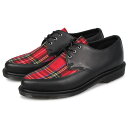  Dr.Martens WILLIS TARTAN IN BLACK STEWART 3EYE SHOE ドクターマーチン 3ホール シューズ メンズ レディース ブラック 黒 R25129615