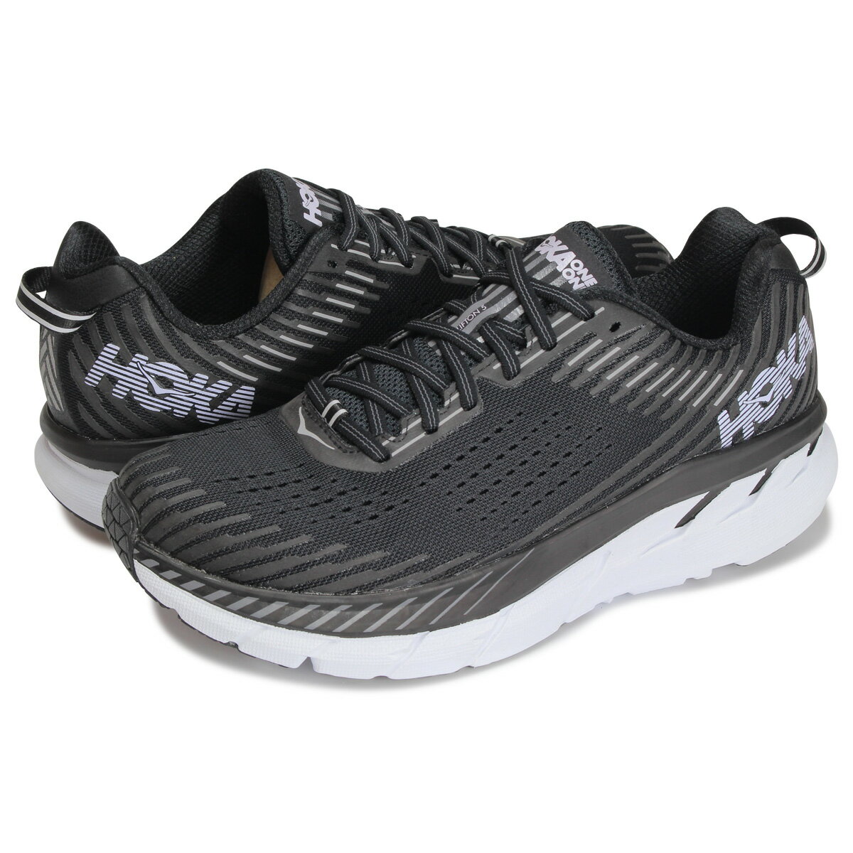 HOKA ONEONE CLIFTON 5 ホカオネオネ クリフトン 5 スニーカー メンズ 厚底 ブラック 黒 1093755