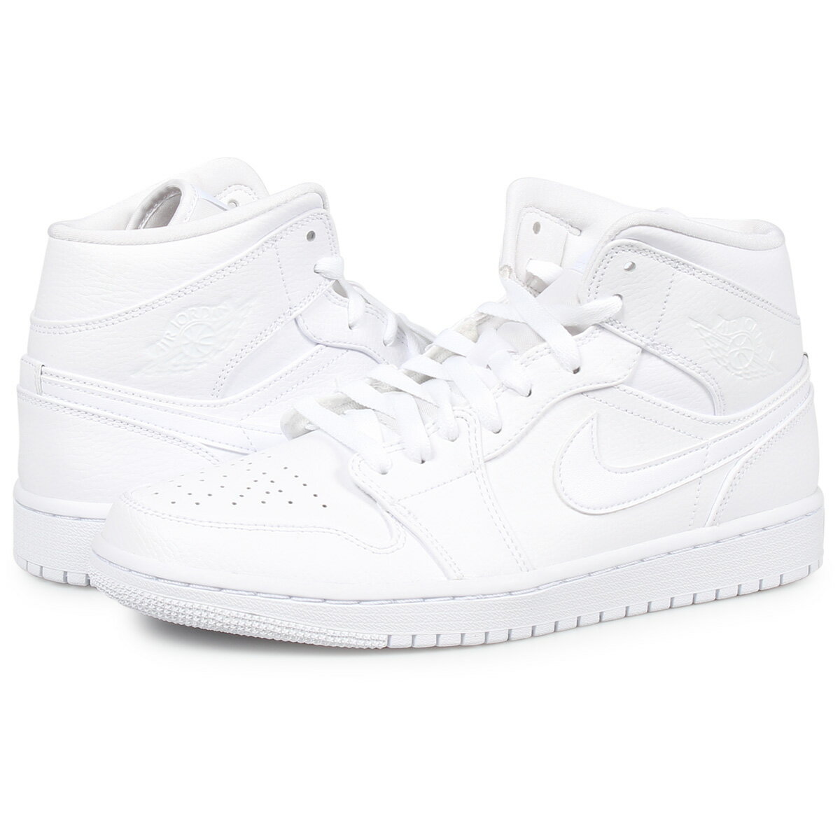 ナイキ NIKE エアジョーダン1 スニーカー メンズ AIR JORDAN 1 MID ホワイト 白 554724-129 [8/14 新入荷] [198]