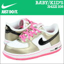 NIKE ナイキ エアフォース スニーカー ベビー キッズ AIR FORCE 1 TD エア フォース 1 314221-108 靴 ホワイト ゴールド 【9000足】