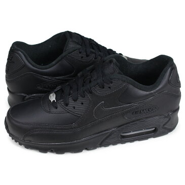 ナイキ NIKE エアマックス90 スニーカー メンズ レディース AIR MAX 90 LEATHER ブラック 黒 302519-001 [198]