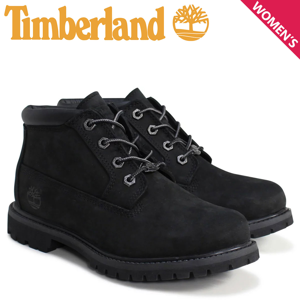 ティンバーランド 【最大1000円OFFクーポン配布中】 Timberland WOMENS NELLIE WATERPROOF CHUKKA BOOTS チャッカ レディース ティンバーランド ブーツ 23398 Wワイズ 防水 ブラック