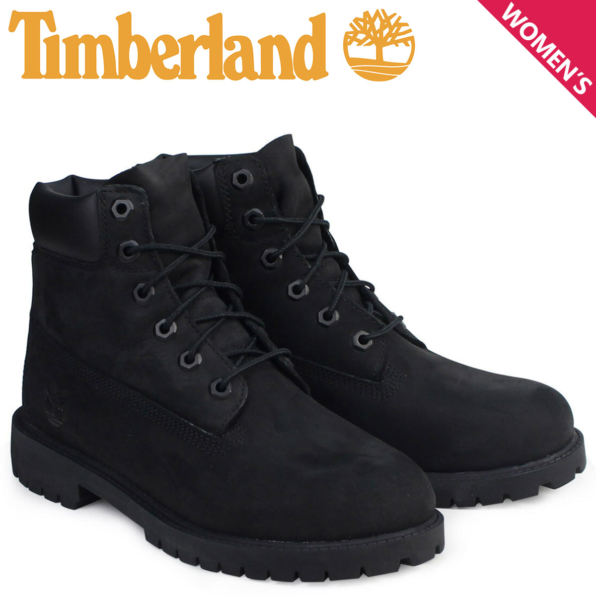 ティンバーランド Timberland 6INCH WATERPROOF BOOTS レディース ブーツ 6インチ ティンバーランド プレミアム ウォータープルーフ 12907 ブラック