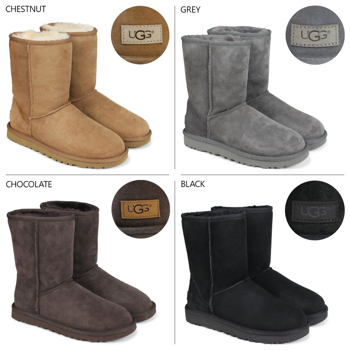 UGG アグ クラシック ショート 2 ムートンブーツ WOMENS CLASSIC SHORT II 5825 1016223 レディース