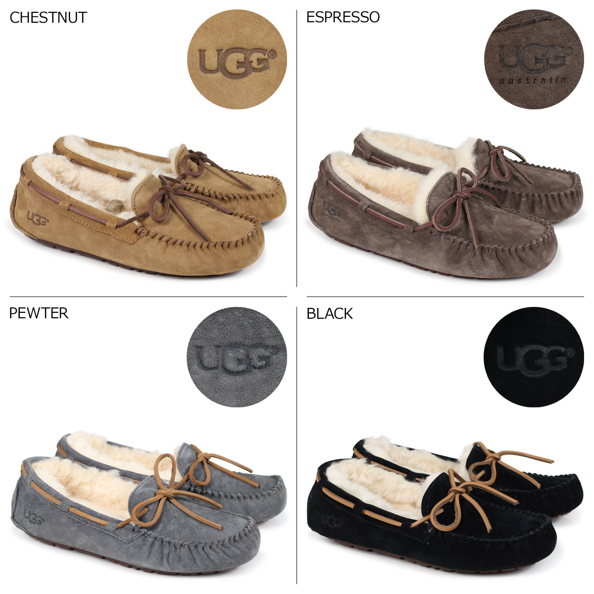 UGG WOMENS DAKOTA アグ モカシン ダコタ レディース ムートン シューズ 5612 シープスキン