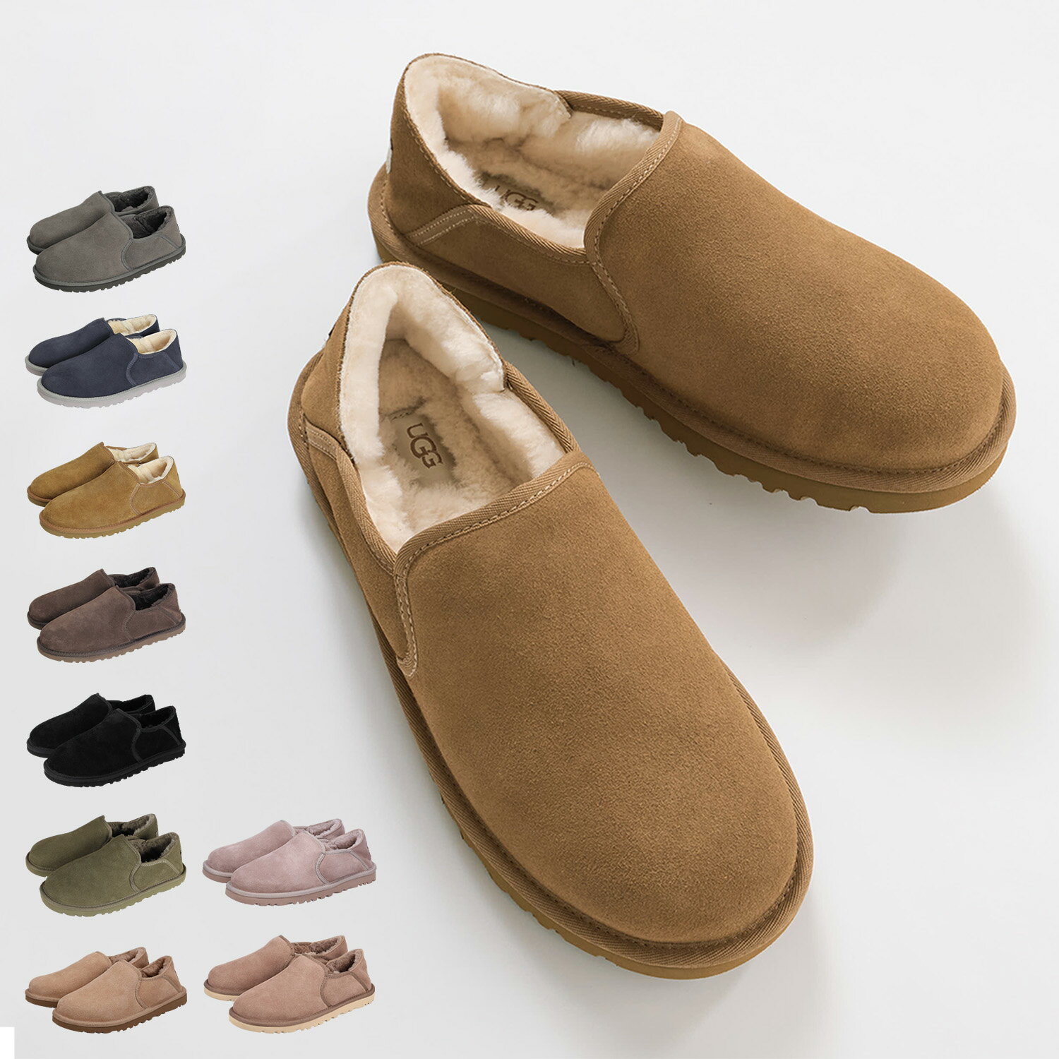 UGG KENTON アグ スリッポン スリッパ シューズ ケントン メンズ レディース グレー ブラウン ネイビー ブラック カーキ ベージュ 黒 3010