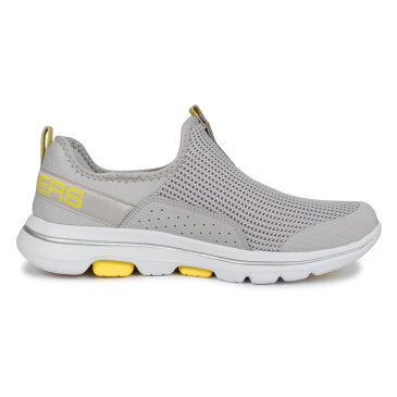 SKECHERS GO WALK 5 SOVEREIGN スケッチャーズ ゴーウォーク 5 スニーカー スリッポン レディース ライト グレー 124013