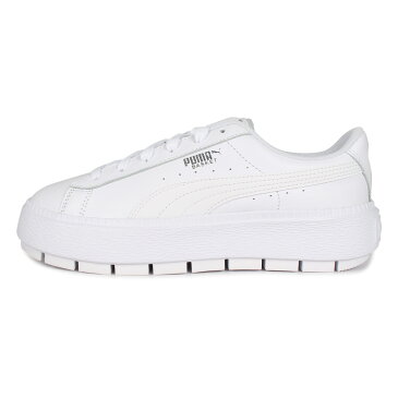 PUMA BASKET PLATFORM TRACE LITE WNS プーマ バスケット プラットフォーム スニーカー レディース 厚底 ホワイト 白 37369601