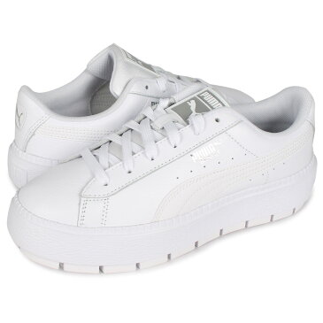 PUMA BASKET PLATFORM TRACE LITE WNS プーマ バスケット プラットフォーム スニーカー レディース 厚底 ホワイト 白 37369601