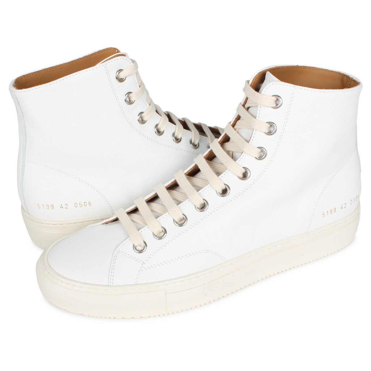 Common Projects TOURNAMENT HIGH LEATHER SHINY コモンプロジェクト トーナメント ハイ スニーカー メンズ ホワイト 白 5199-0506