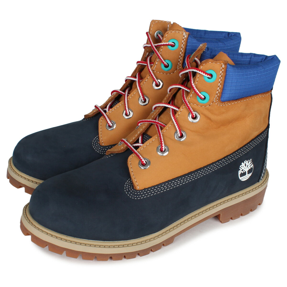 【最大1000円OFFクーポン配布中】 Timberland JUNIOR 6INCH PREMIUM WP BOOT ティンバーランド ブーツ 6インチ プレミアム ウォータープルーフ レディース ネイビー A2F3U