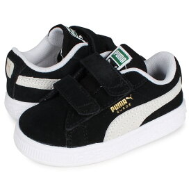 PUMA SUEDE CLASSIC 21 V INF プーマ スウェード クラシック スニーカー ベビー キッズ スエード ベルクロ ブラック 黒 380564-01