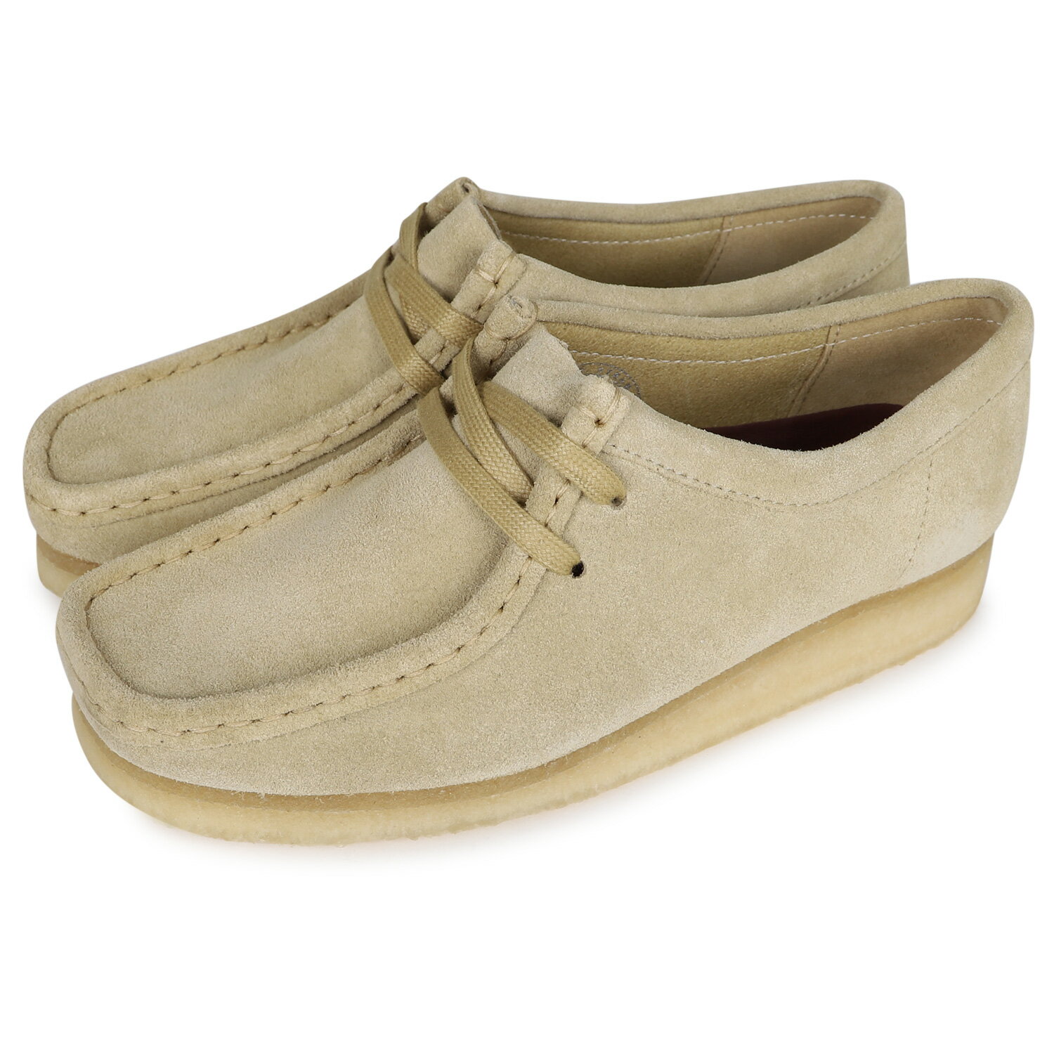 【最大1000円OFFクーポン配布中】 Clarks WALLABEE クラークス ワラビー ブーツ レディース ベージュ 26155545