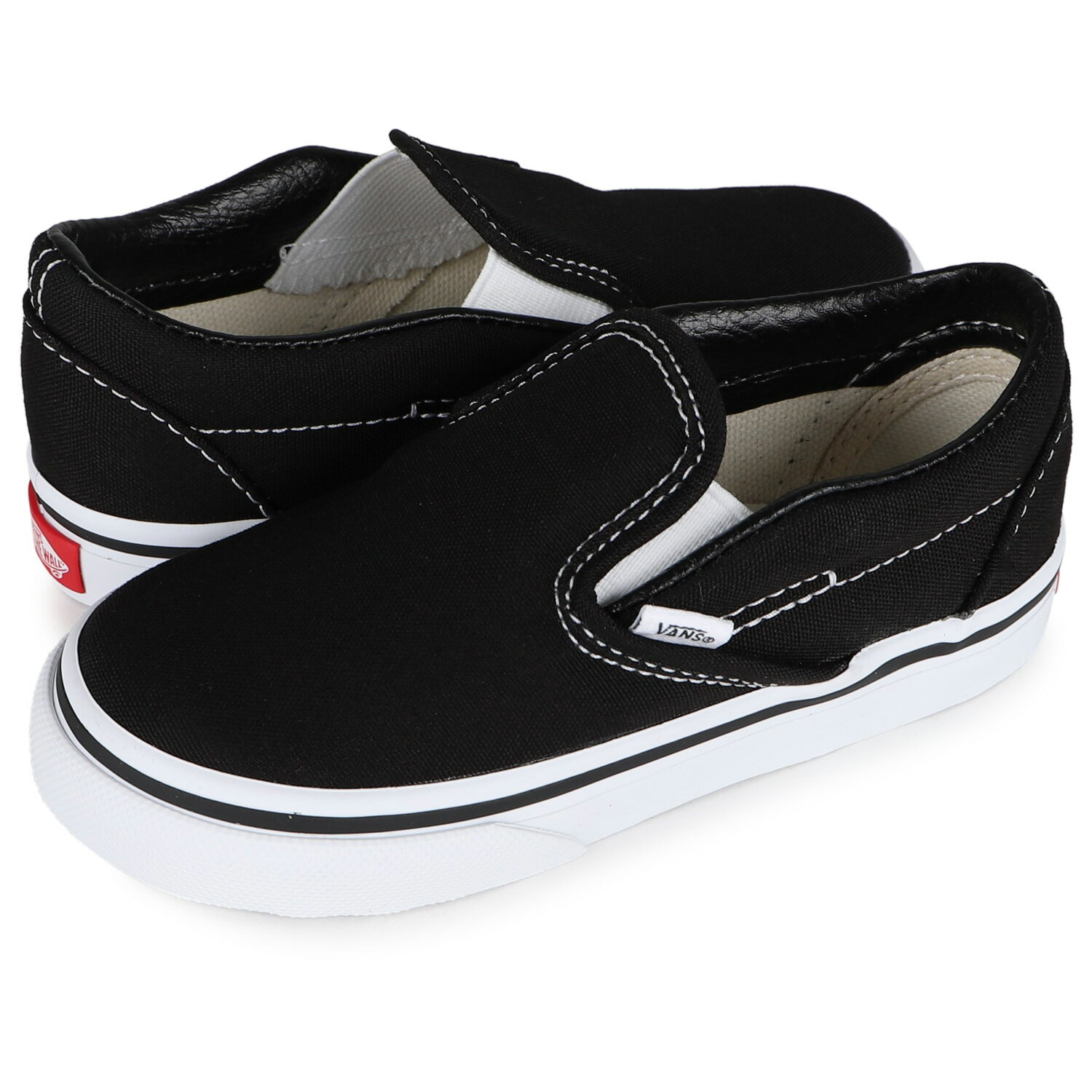 【最大1000円OFFクーポン配布中】 VANS CLASSIC SLIP-ON ヴァンズ スリッポン スニーカー クラシック ベビー キッズ ブラック 黒 VN000EX8BLK