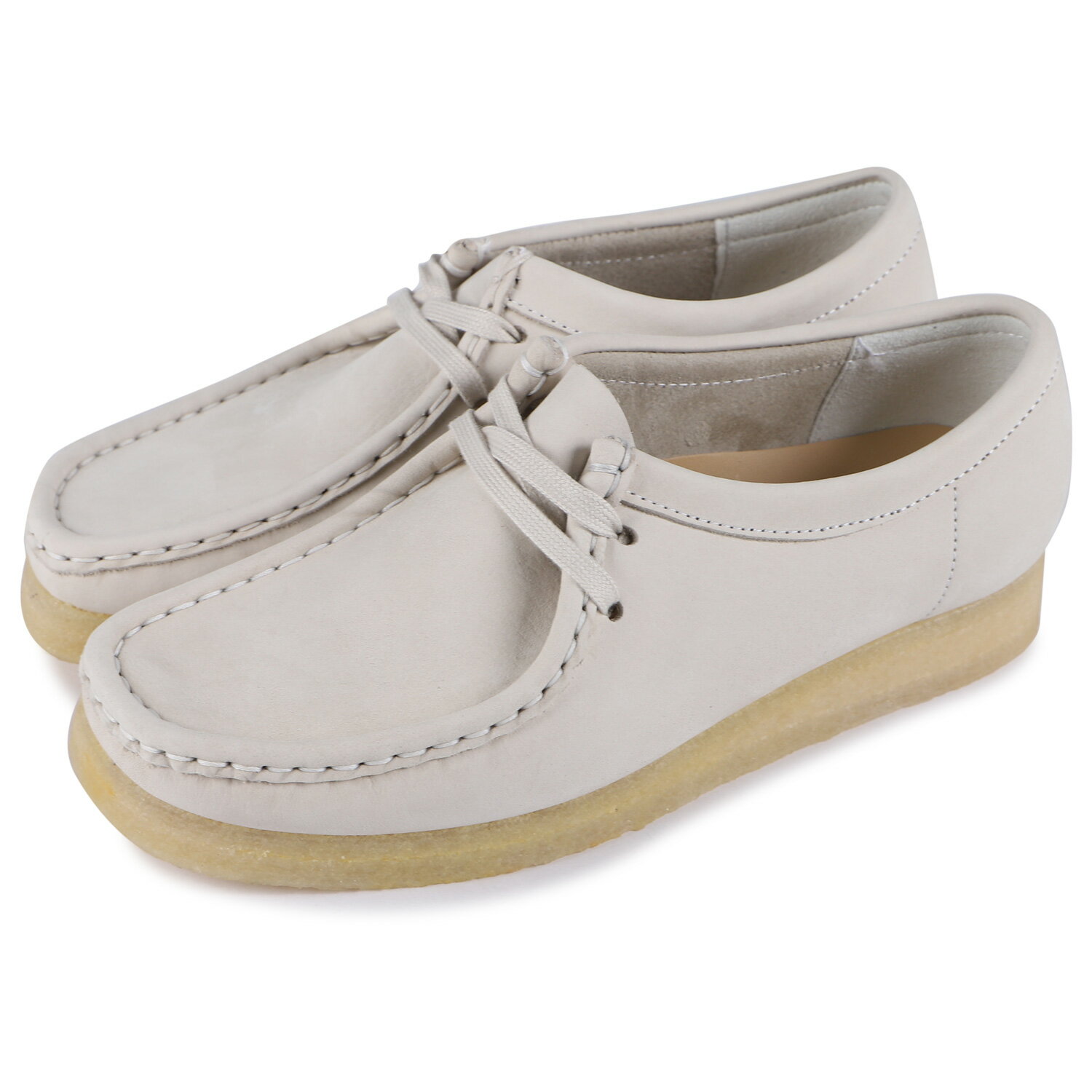 クラークス 【最大1000円OFFクーポン配布中】 Clarks Originals WALLABEE クラークス オリジナルズ ブーツ ワラビー レディース ホワイト 白 26165560