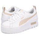 PUMA PUMA MAYZE WEDGE WNS プーマ スニ―カー メイズ ウェッジ レディース 厚底 ホワイト ベージュ 白 386273