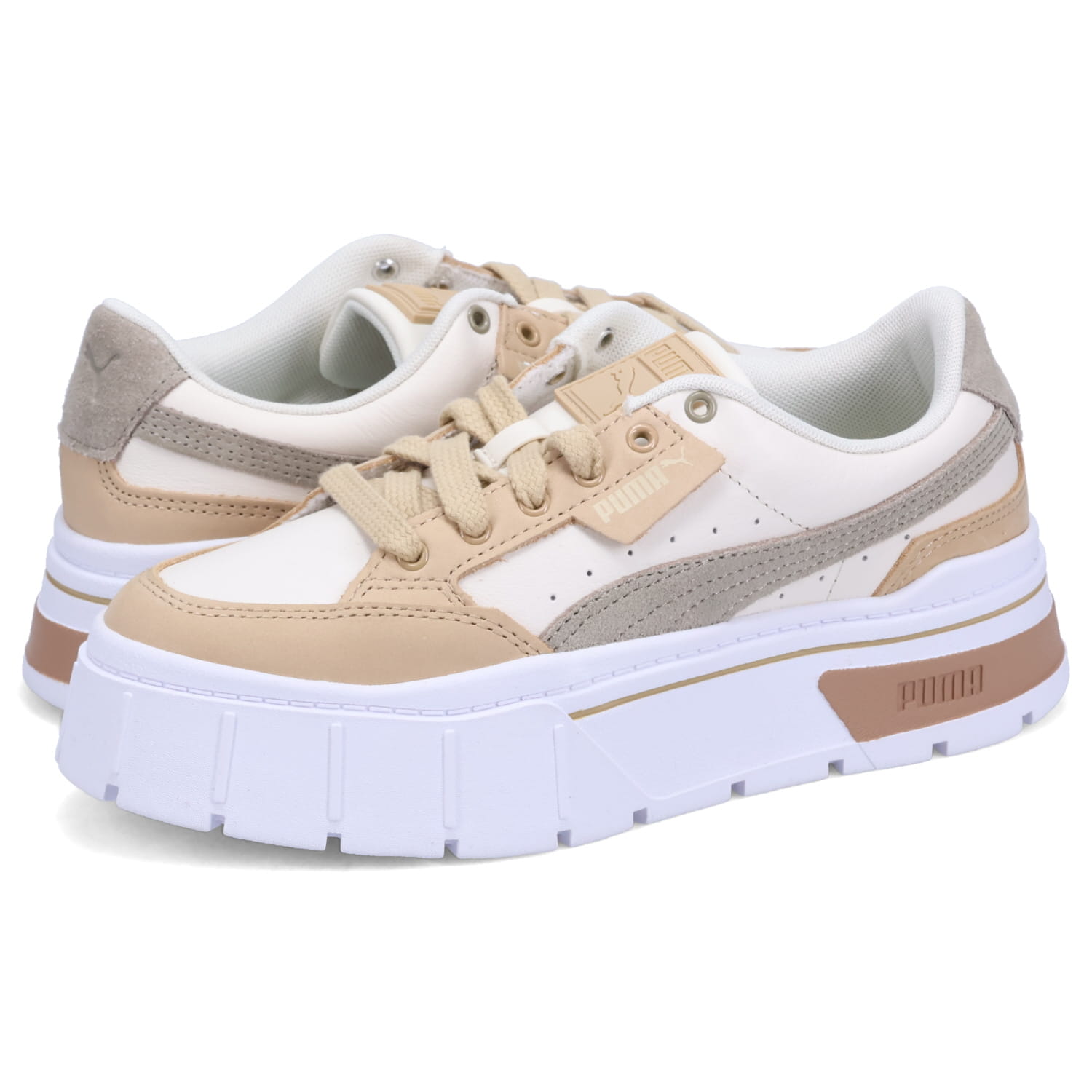 PUMA MAYZE STACK LUXE プーマ スニーカー メイズ スタック リュクス レディース 厚底 カーキ 38985302