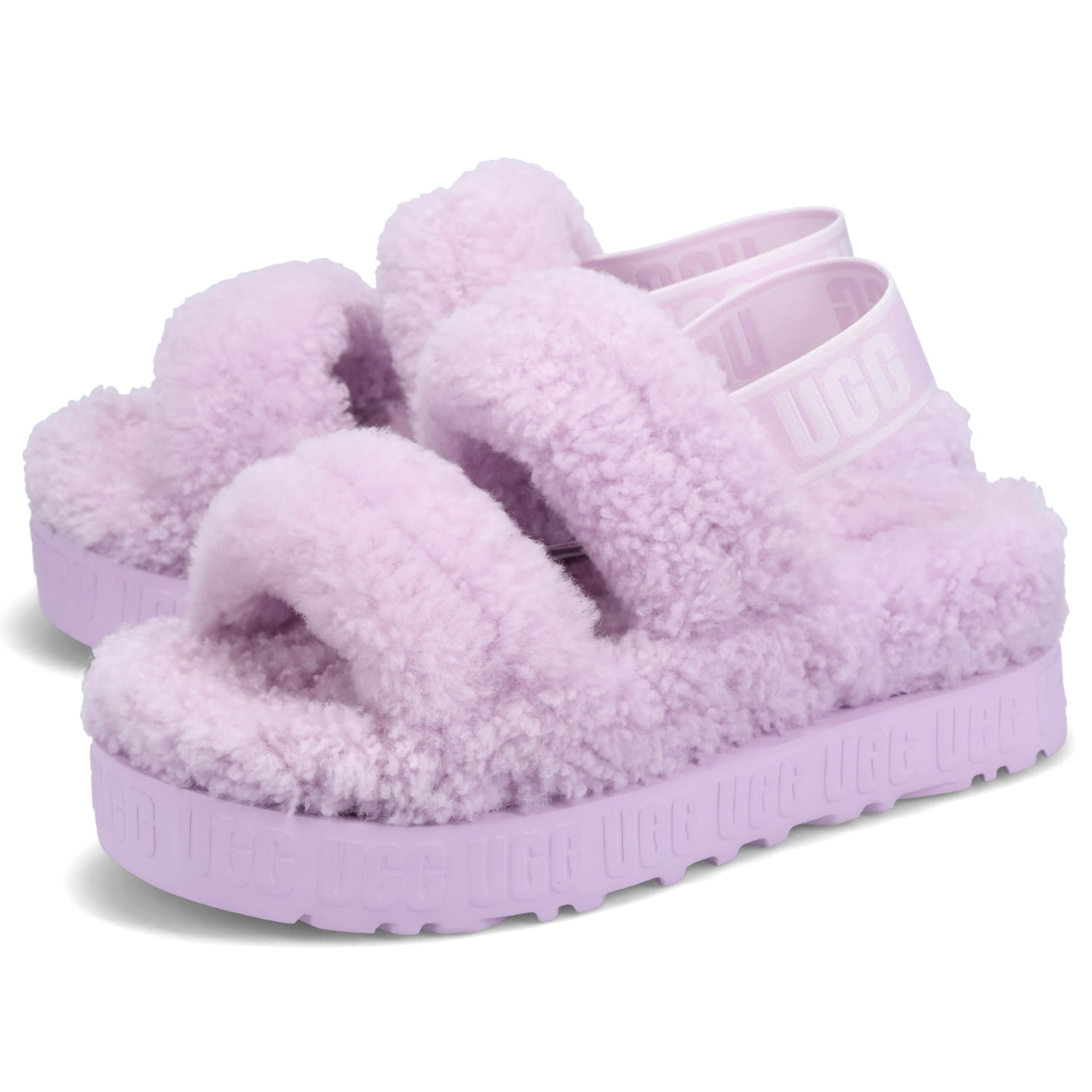 UGG OH FLUFFITA アグ サンダル ファー オー フラッフィータ レディース パープル 1120876