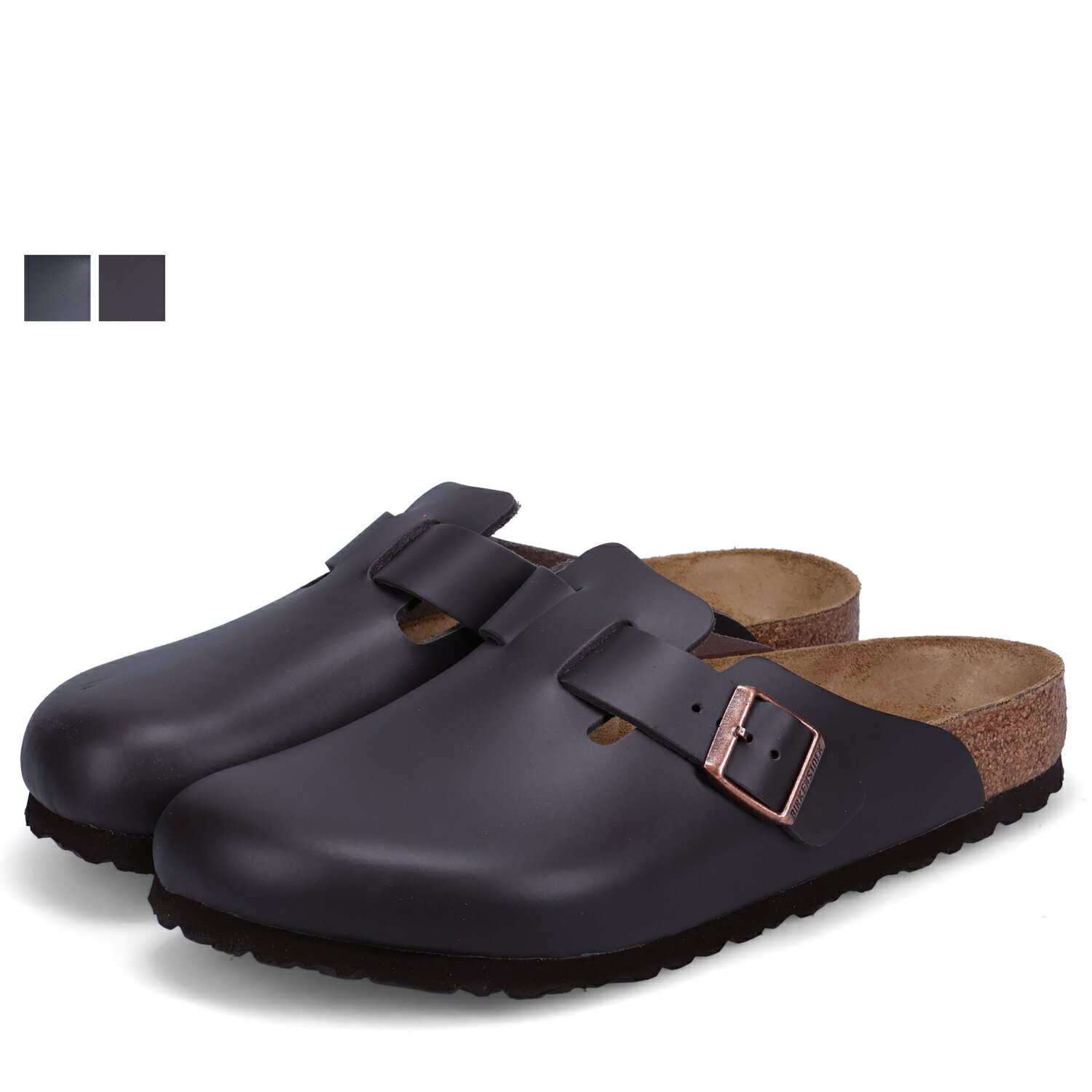 【最大1000円OFFクーポン配布中】 BIRKENSTOCK BOSTON ビルケンシュトック ボストン サンダル メンズ レディース ナチュラルレザー 細幅 普通幅 ブラック 黒