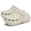 crocs CLASSIC MEGA CRUSH CLOG クロックス サンダル クラシック メガ クラッシュ クロッグ レディース 厚底 ベージュ 207988-2Y2