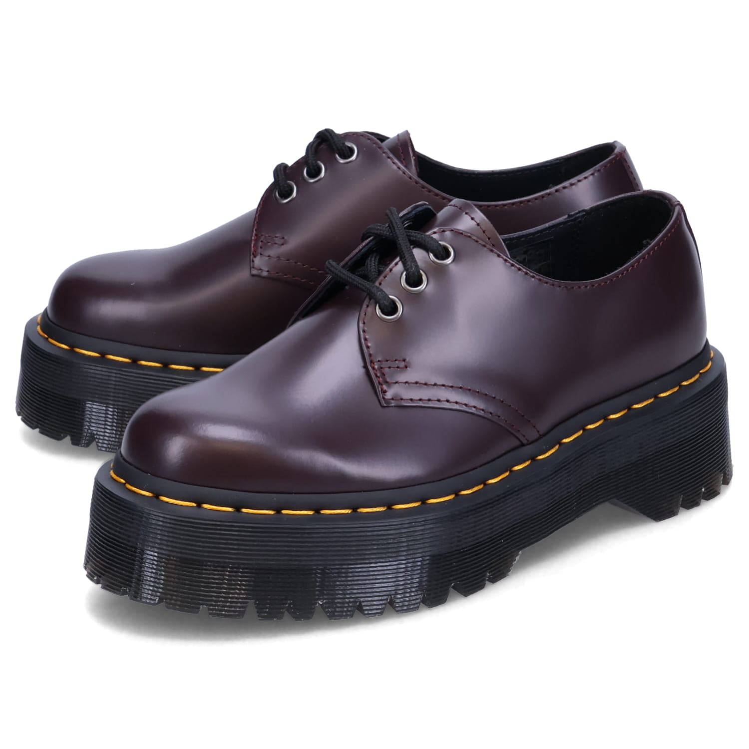 【最大1000円OFFクーポン配布中】 Dr.Martens 1461 QUAD ドクターマーチン 1461 3ホール シューズ メンズ レディース 厚底 バーガンディー 27332626