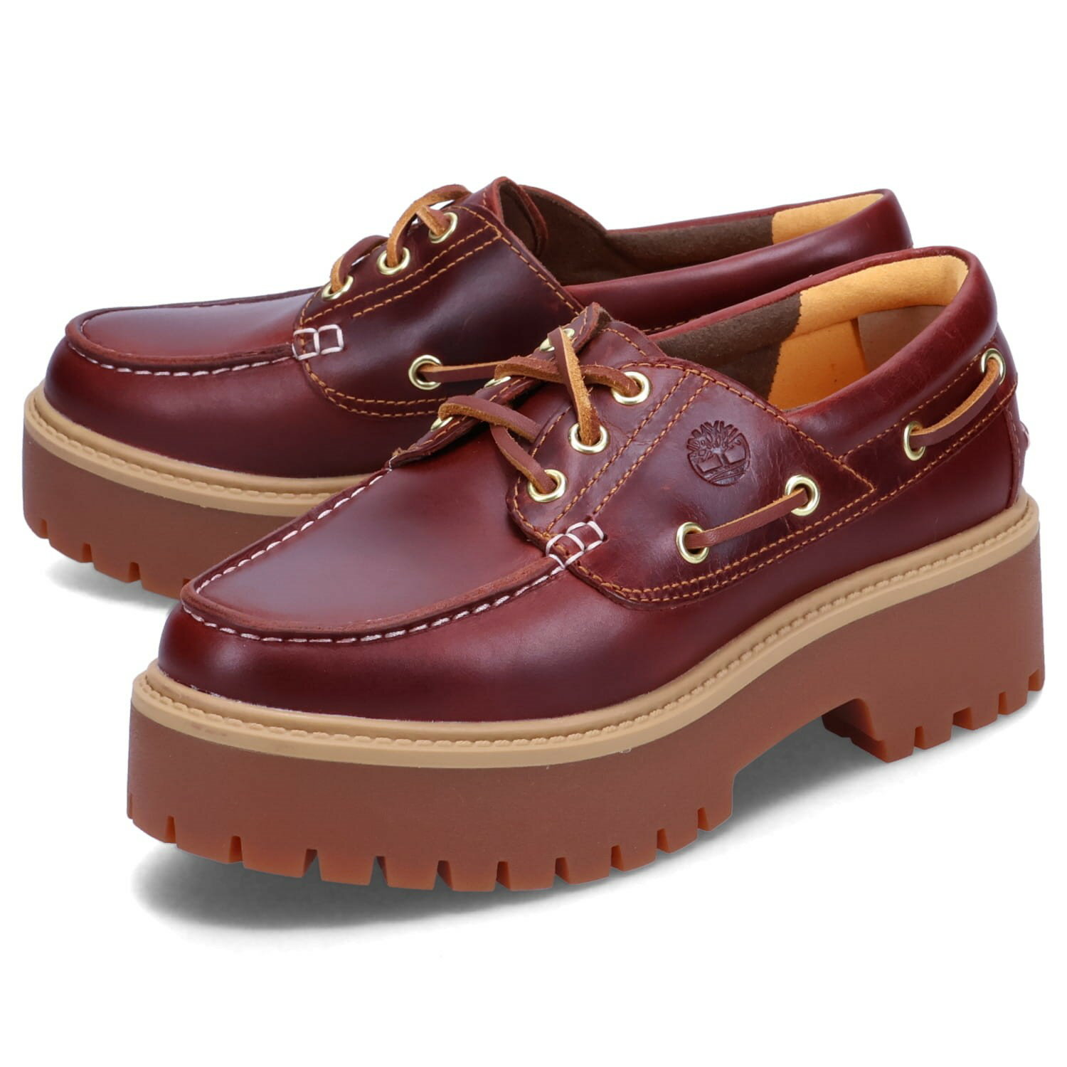 Timberland PREMIUM PLATFORM 3 EYE ティンバーランド デッキシューズ プレミアムプラットフォーム スリー アイ レディース 厚底 バーガンディー A2QDM