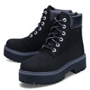 【最大1000円OFFクーポン配布中】 Timberland PREMIUM WP PLATFORM BOOT ティンバーランド ブーツ 6インチ プレミアム ウォータープルーフ プラットフォーム レディース 厚底 防水 ブラック 黒 A5RH5