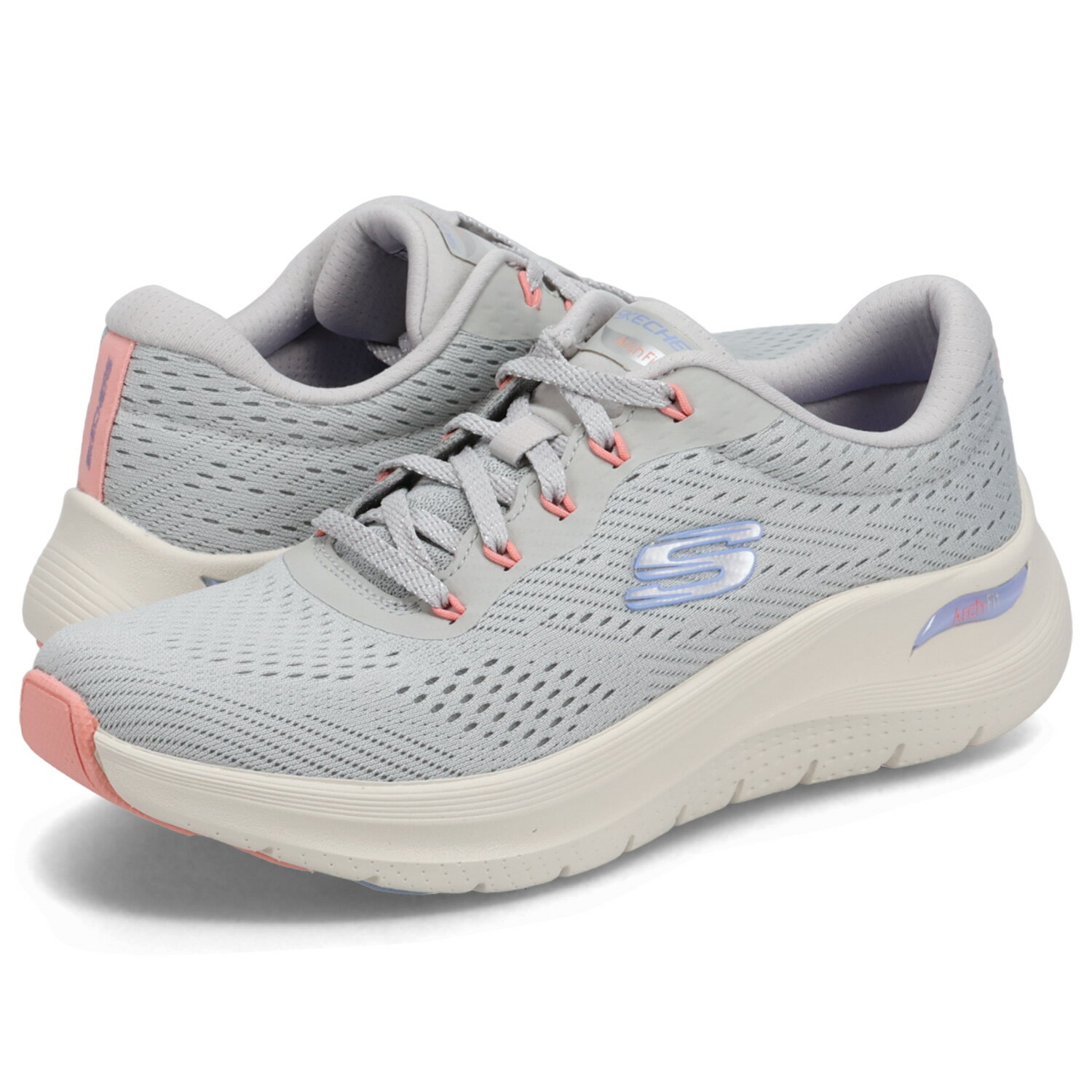 【最大1000円OFFクーポン配布中】 SKECHERS ARCH FIT 2.0 BIG LEAGUE スケッチャーズ アーチフィット 2.0 ビッグリーグ スニーカー スリッポン レディース ライト グレー 150051