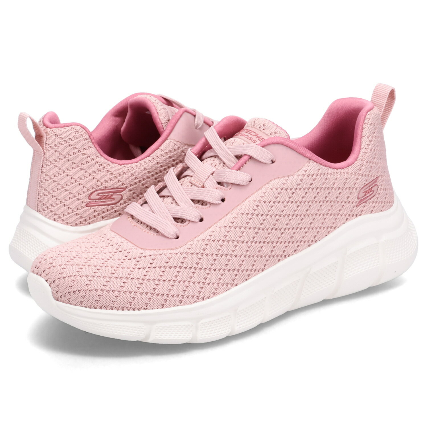 【最大1000円OFFクーポン配布中】 SKECHERS BOBS B FLEX QUICK PIVOT スケッチャーズ スニーカー ボブス ビー フレックス クイック ピボット レディース ピンク 117328