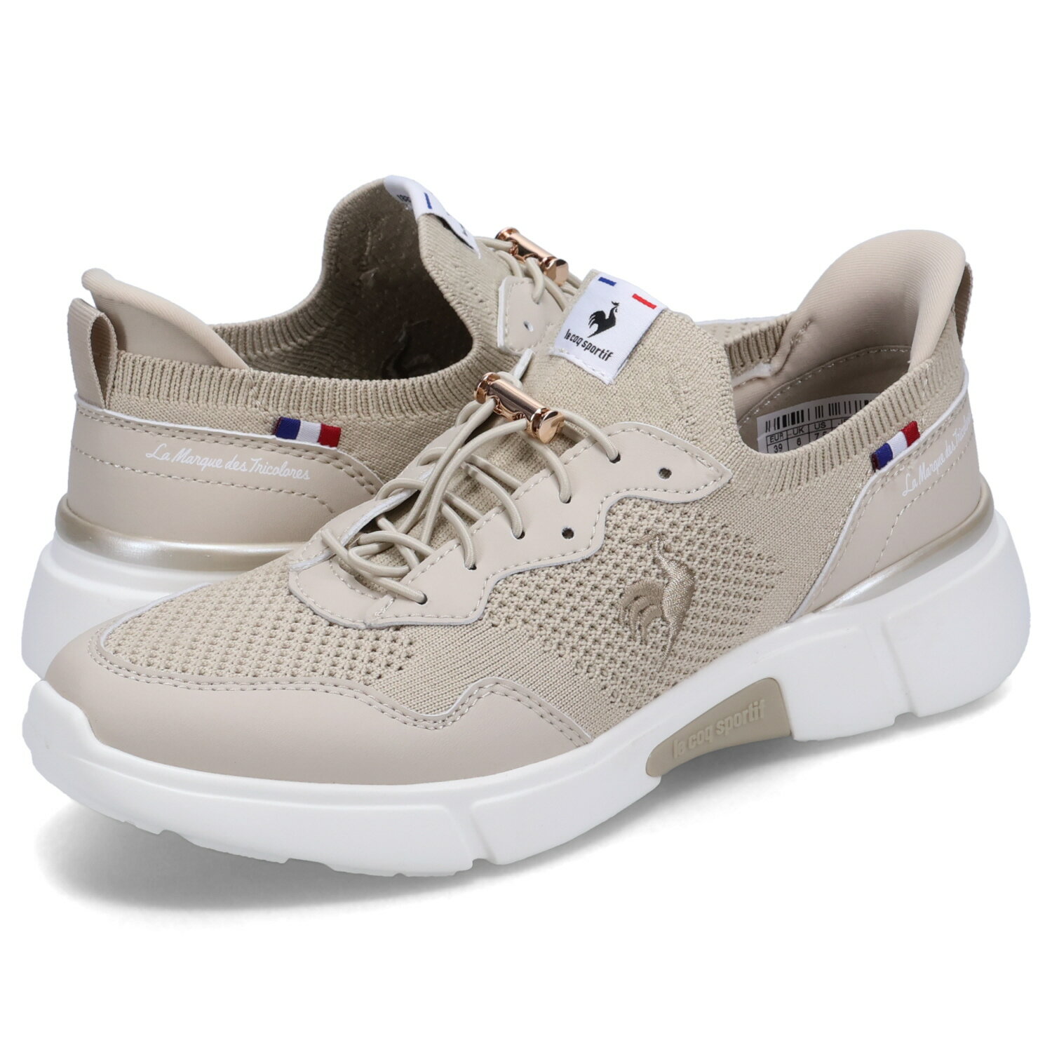 le coq sportif LCS LOIR ルコック スポルティフ スニーカー LCS ロワール レディース 撥水 軽量 ベージュ QL3XJC01BG