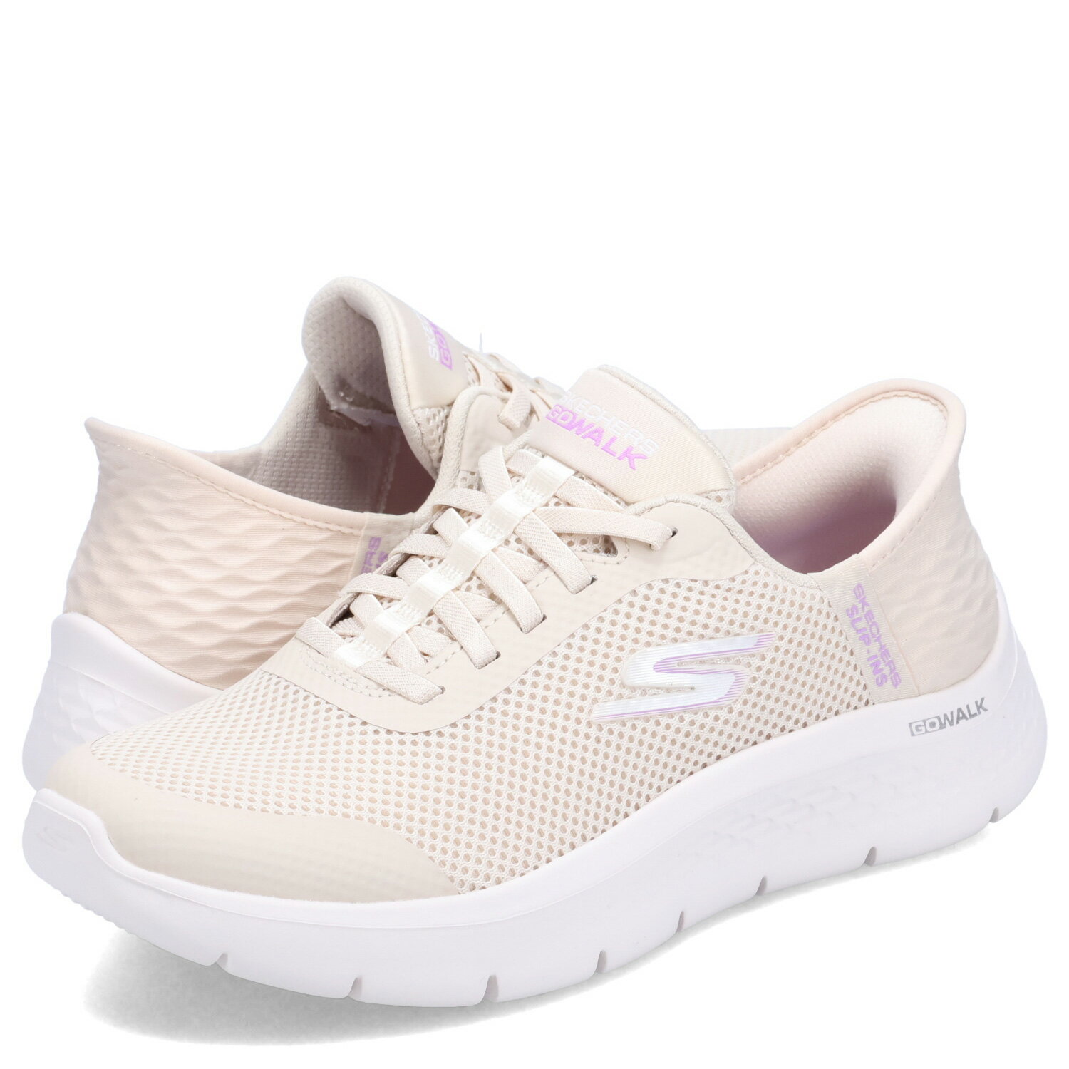 SKECHERS SLIP-INS GO WALK FLEX-GRAND ENTRY スケッチャーズ スリップインズ ゴーウォーク フレックス スニーカー レディース オフ ホワイト 124836W