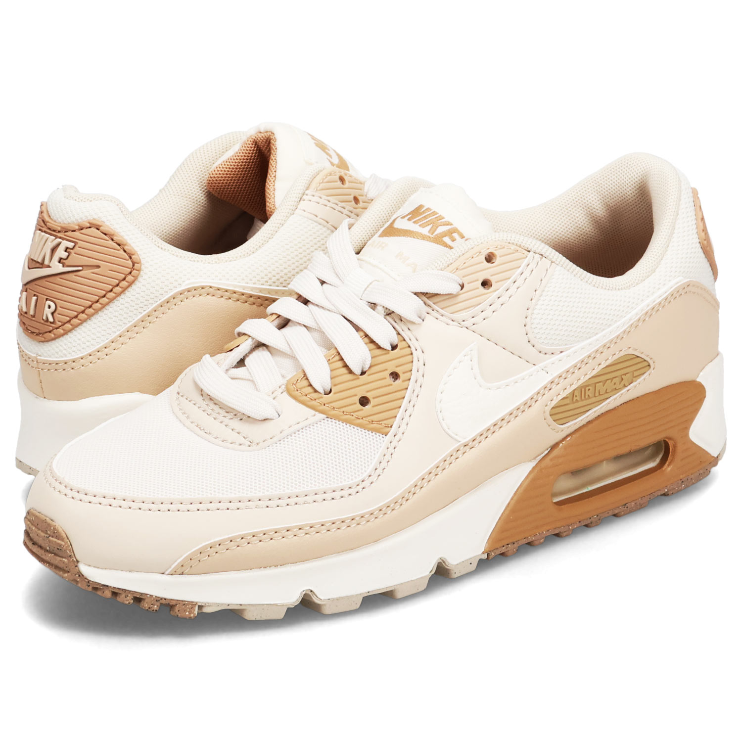 ナイキ NIKE エアマックス90 スニーカー レディース WMNS AIR MAX 90 ベージュ DH8010-004