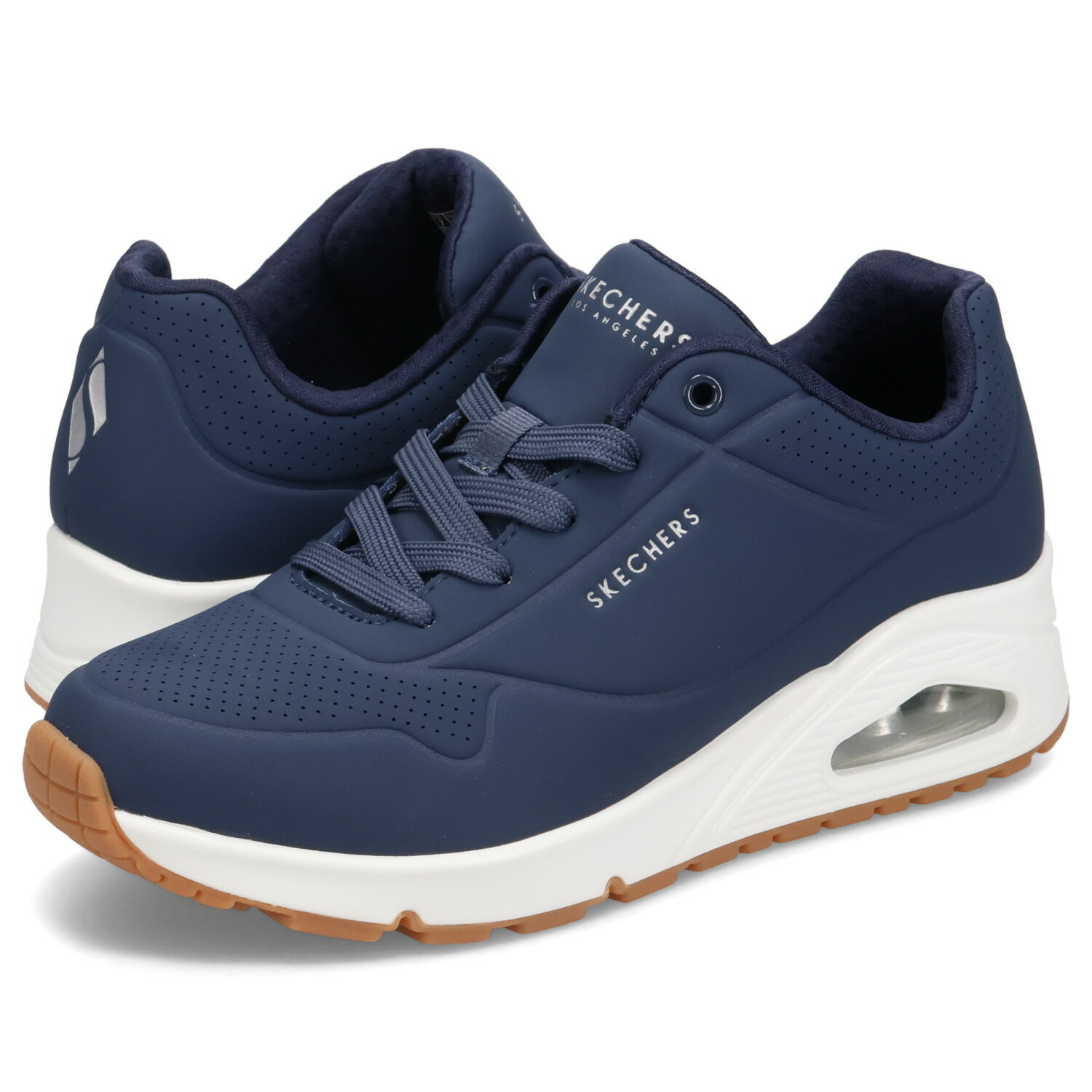 【最大1000円OFFクーポン発行中】 SKECHERS UNO STAND ON AIR スケッチャーズ スニーカー ウノ スタンド オン エア レディース ネイビー 73690