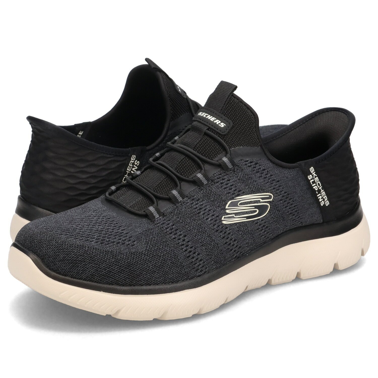 SKECHERS SLIP-INS SUMMITS KEY PACE スケッチャーズ スリップインズ サミッツ キーペース ハンズフリー スニーカー メンズ 軽量 ブラック 黒 232469W