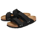 BIRKENSTOCK GIZEH ビルケンシュトック サンダル ウジ レディース 細幅 スエード レザー ブラック 黒