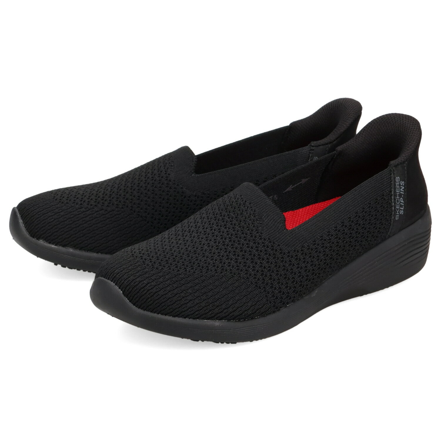 SKECHERS SLIP-INS ARYA SR スケッチャーズ スリップインズ ワーク アリア スニーカー スリッポン レディース ブラック 黒 108304