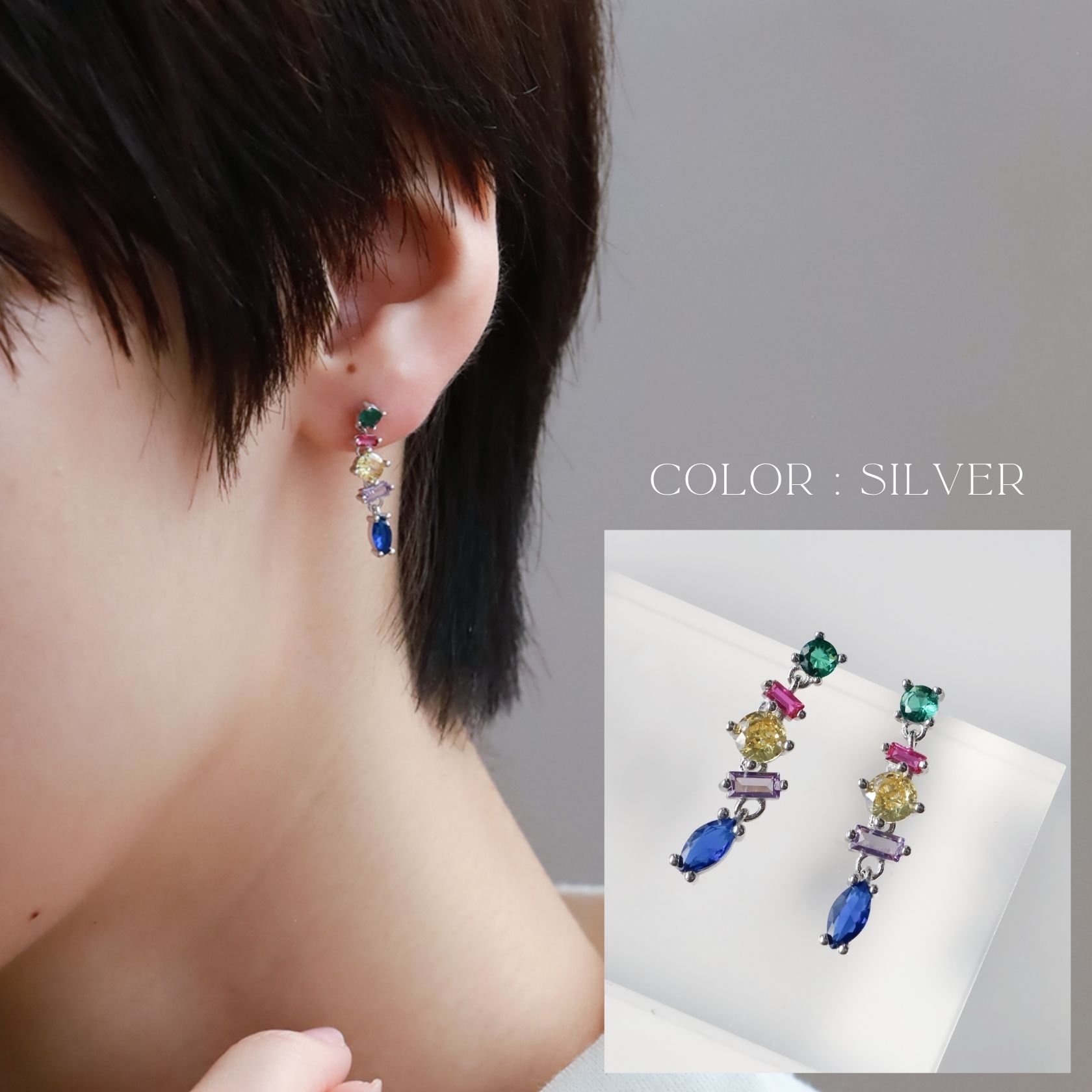 楽天市場】マルチストーンピアスの通販