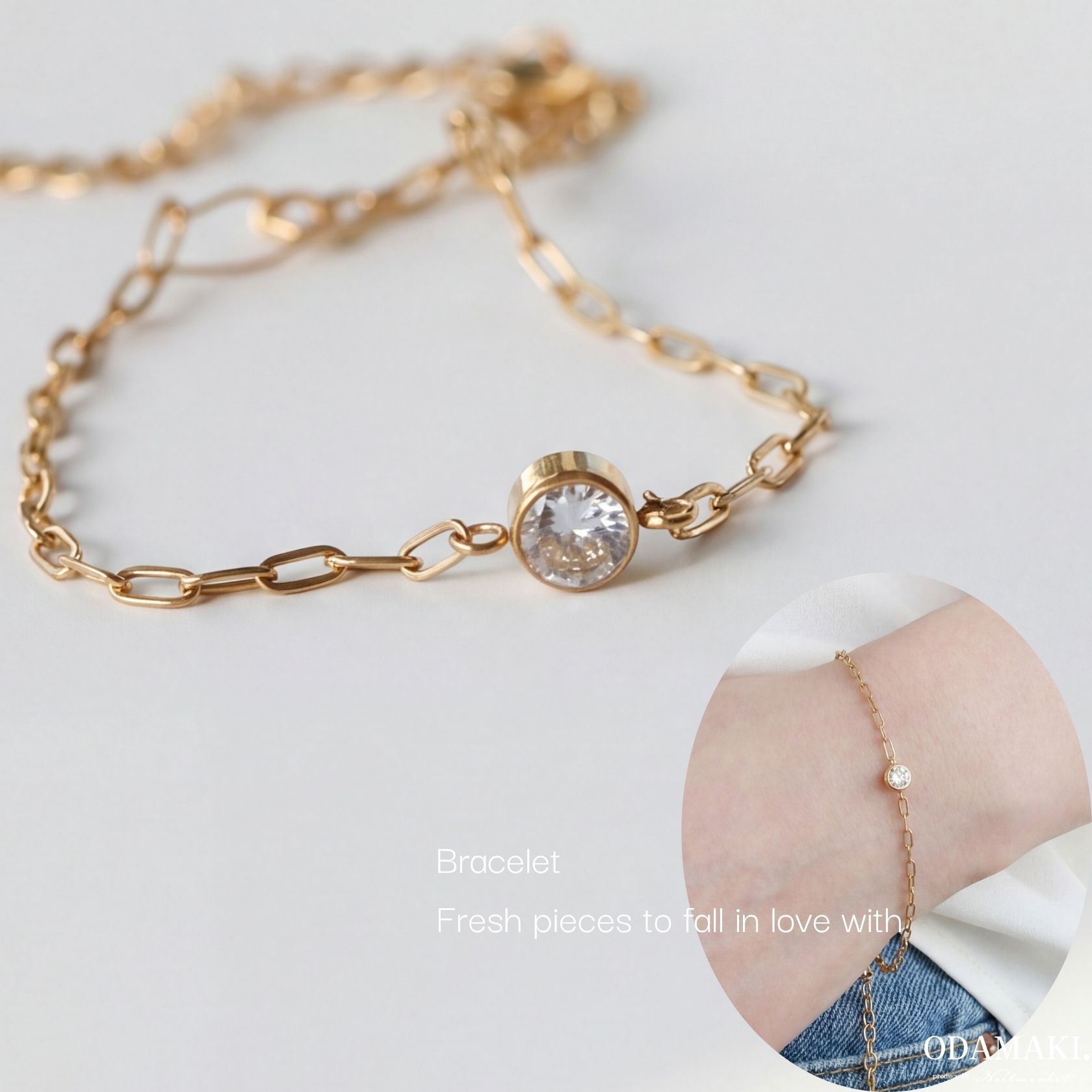 Rakuten - 【金属アレルギー対応】ブレスレット サージカルステンレス 316L 一粒 チェーンブレスレット つけっぱなしOK シンプル 上品 高見え レディース 女性 大人 彼女 誕生日 プレゼント