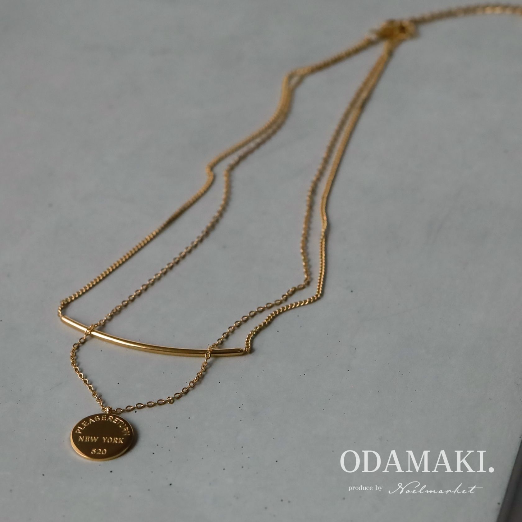 【金属アレルギー対応】ネックレス 二連 チェーン 金属アレルギー対応 18Kコーティング ニッケルフリー ステンレス ペンダント ニッケルフリー 上品 高見え レディース 大人 30代 40代 プレゼント ギフト