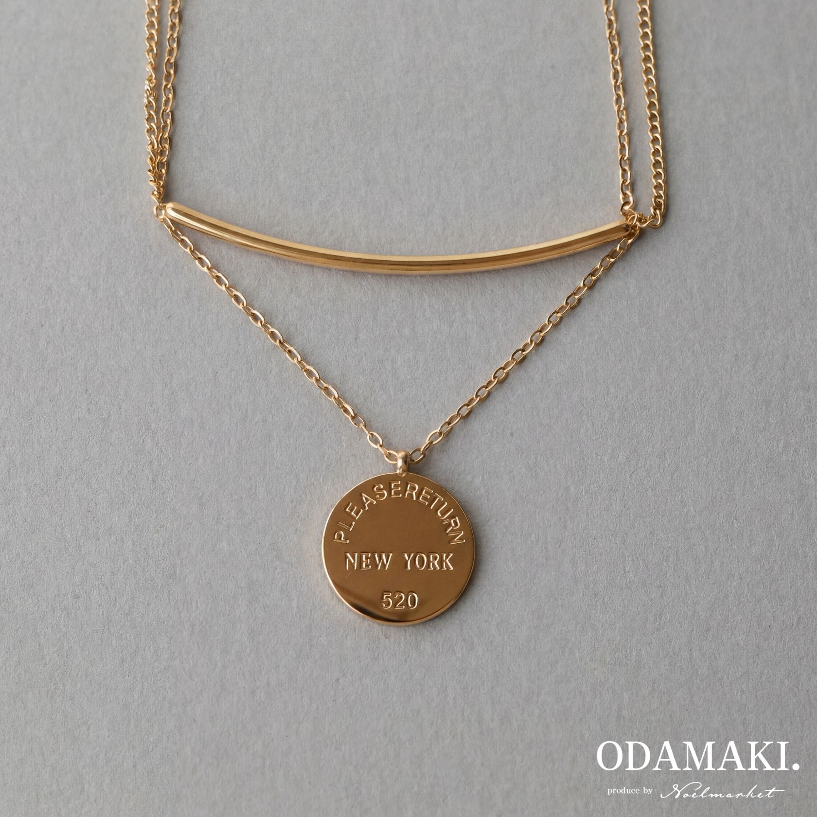 Rakuten - 【金属アレルギー対応】ネックレス 二連 チェーン 金属アレルギー対応 18Kコーティング ニッケルフリー ステンレス ペンダント ニッケルフリー 上品 高見え レディース 大人 30代 40代 プレゼント ギフト