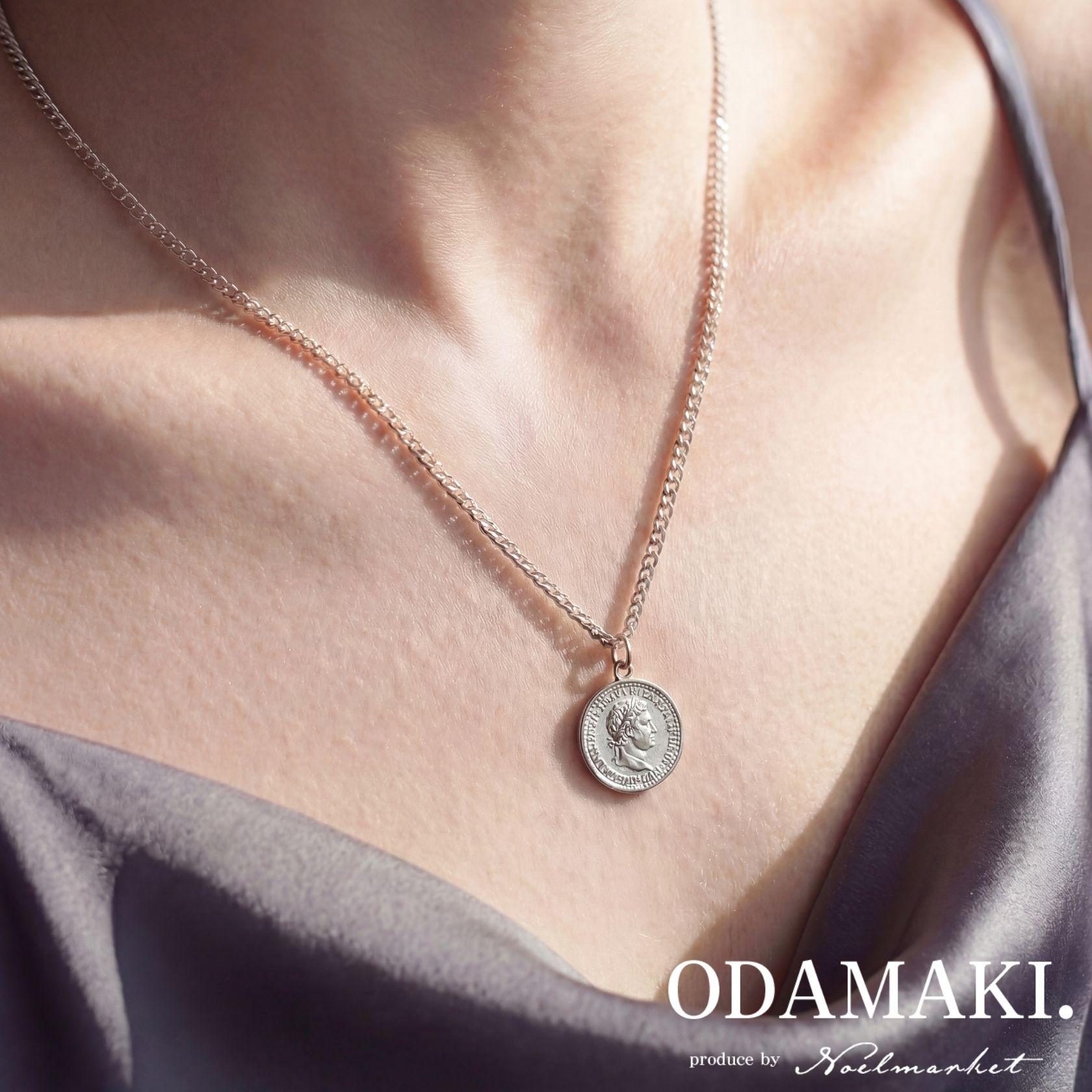 帕拉伊巴 - 【金属アレルギー対応】ネックレス コイン 金属アレルギー対応 316L サージカルステンレス 18Kコーティング ペンダント ニッケルフリー 上品 高見え レディース 大人 30代 40代 プレゼント ギフト