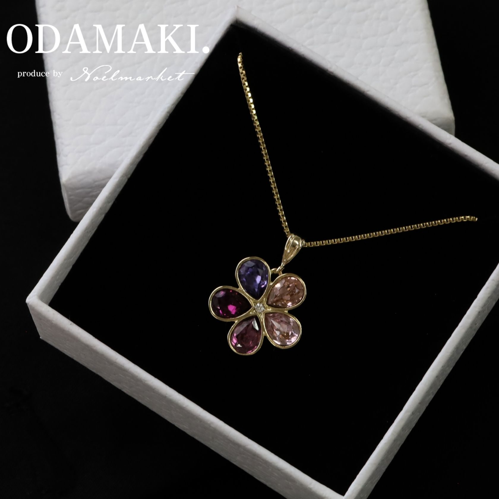 【金属アレルギー対応】フラワー ネックレス ロングネックレス 金属アレルギー対応 18Kコーティング ニッケルフリー ペンダント 四つ葉 上品 高見え レディース 大人 30代 40代 プレゼント ギフト