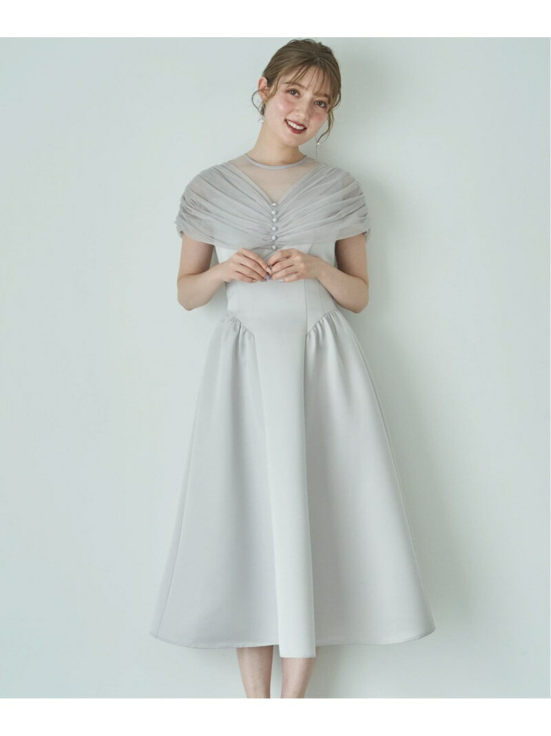 【SALE／70%OFF】チュールケープワンピ Noela ノエラ ワンピース・ドレス ドレス グレー ピンク ブラック【RBA_E】【送料無料】[Rakuten Fashion]のサムネイル