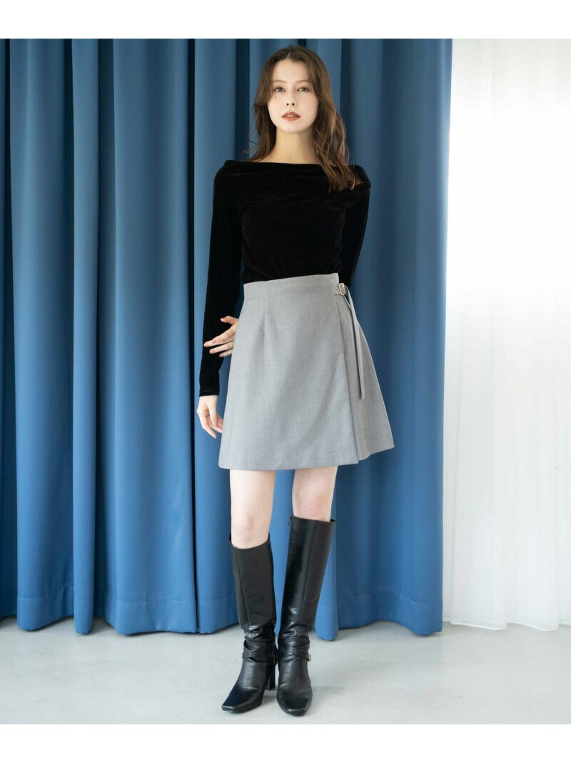ラップミニスカート Noela ノエラ スカート ミニスカート グレー ベージュ【送料無料】[Rakuten Fashion]のサムネイル