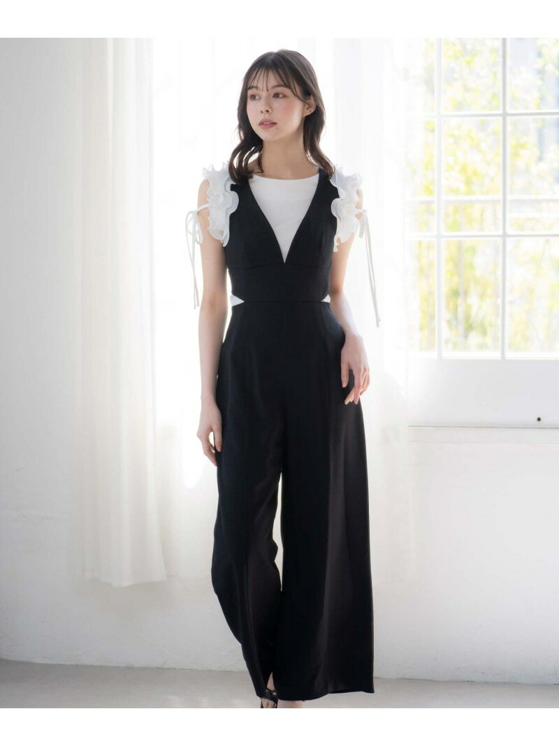【SALE／60%OFF】カットアウトオールインワン Noela ノエラ ワンピース・ドレス ワンピース ブラック ..