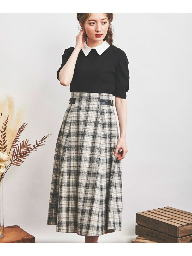 【SALE／60%OFF】先染めチェックスカート Noela ノエラ スカート その他のスカート グレー ブラック ブラウン【RBA_E】【送料無料】[Rakuten Fashion]のサムネイル