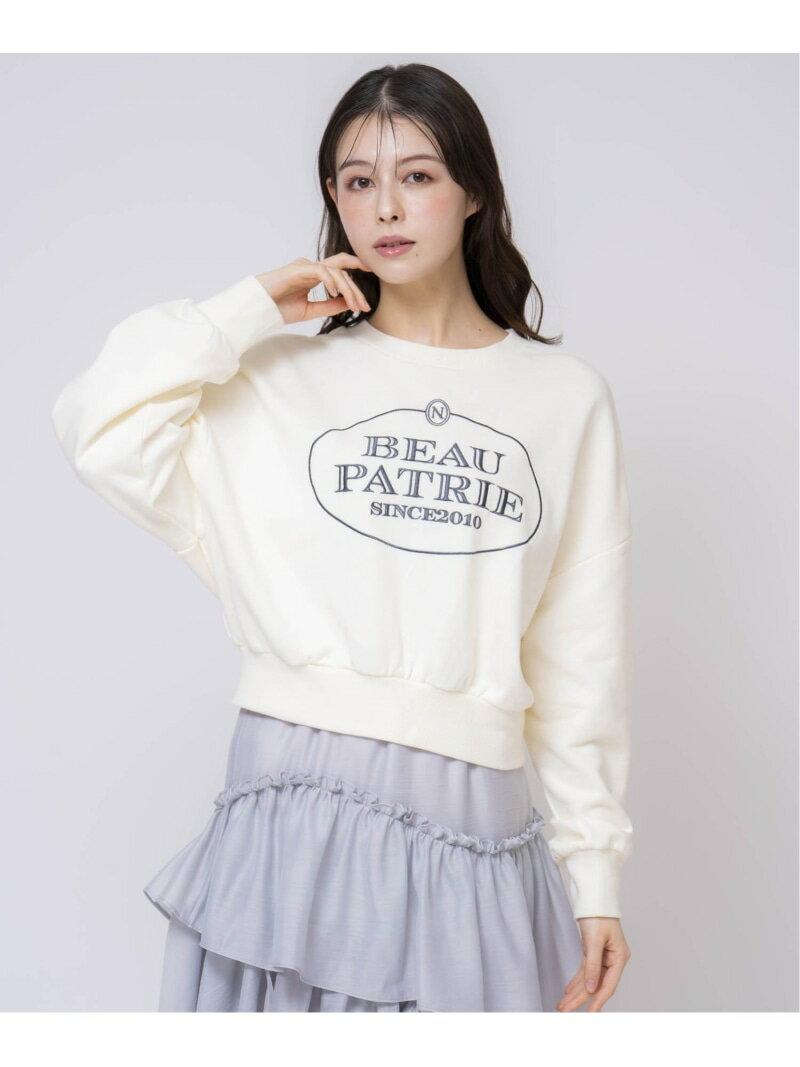 【SALE／60%OFF】ロゴスウェット Noela ノエラ トップス スウェット・トレーナー ベージュ ネイビー ホワイト【RBA_E】【送料無料】[Rakuten Fashion]