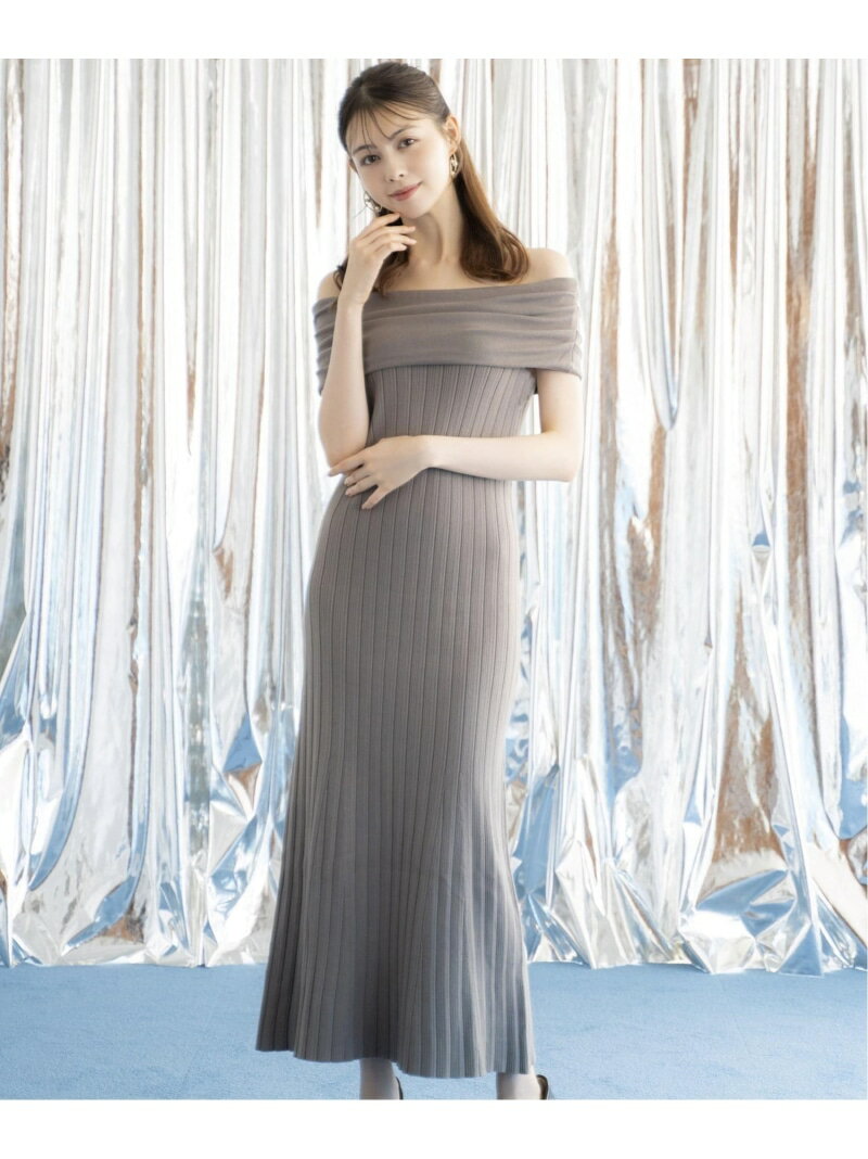 【SALE／70%OFF】バーサカラーニットワンピース Noela ノエラ ワンピース・ドレス ワンピース ブラック..